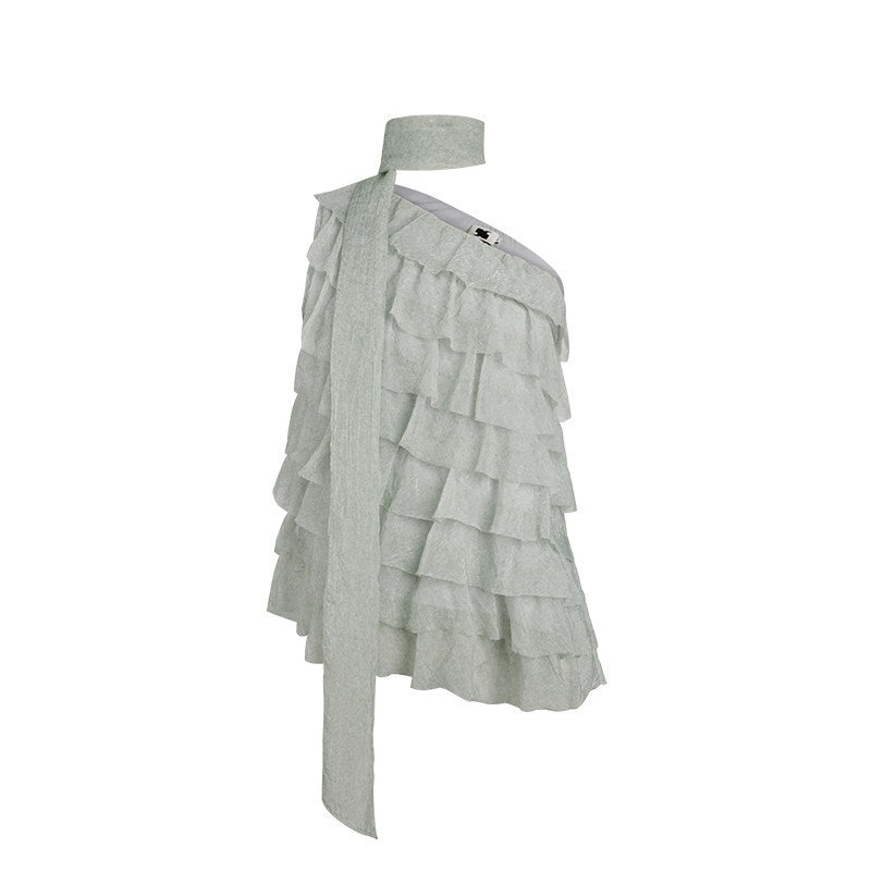 someonesometimes_Sheer_Mesh_Wave_Tie_Lightweight_Workwear_Women_Mint_Green_Off_Shoulder_Crop_Tops_MISSTT