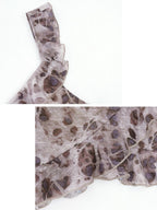someonesometimes Slim Fit V-neck Strappy Mid Length Women Leopard Print Amber Brown Camisoles
