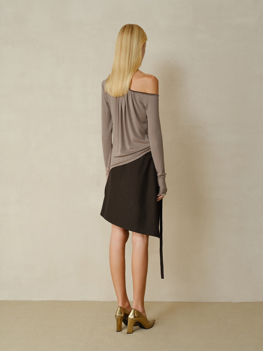 someonesometimes Slim Knit Velvet One Shoulder Long Sleeve Casual Women Off Shoulder Crop Tops