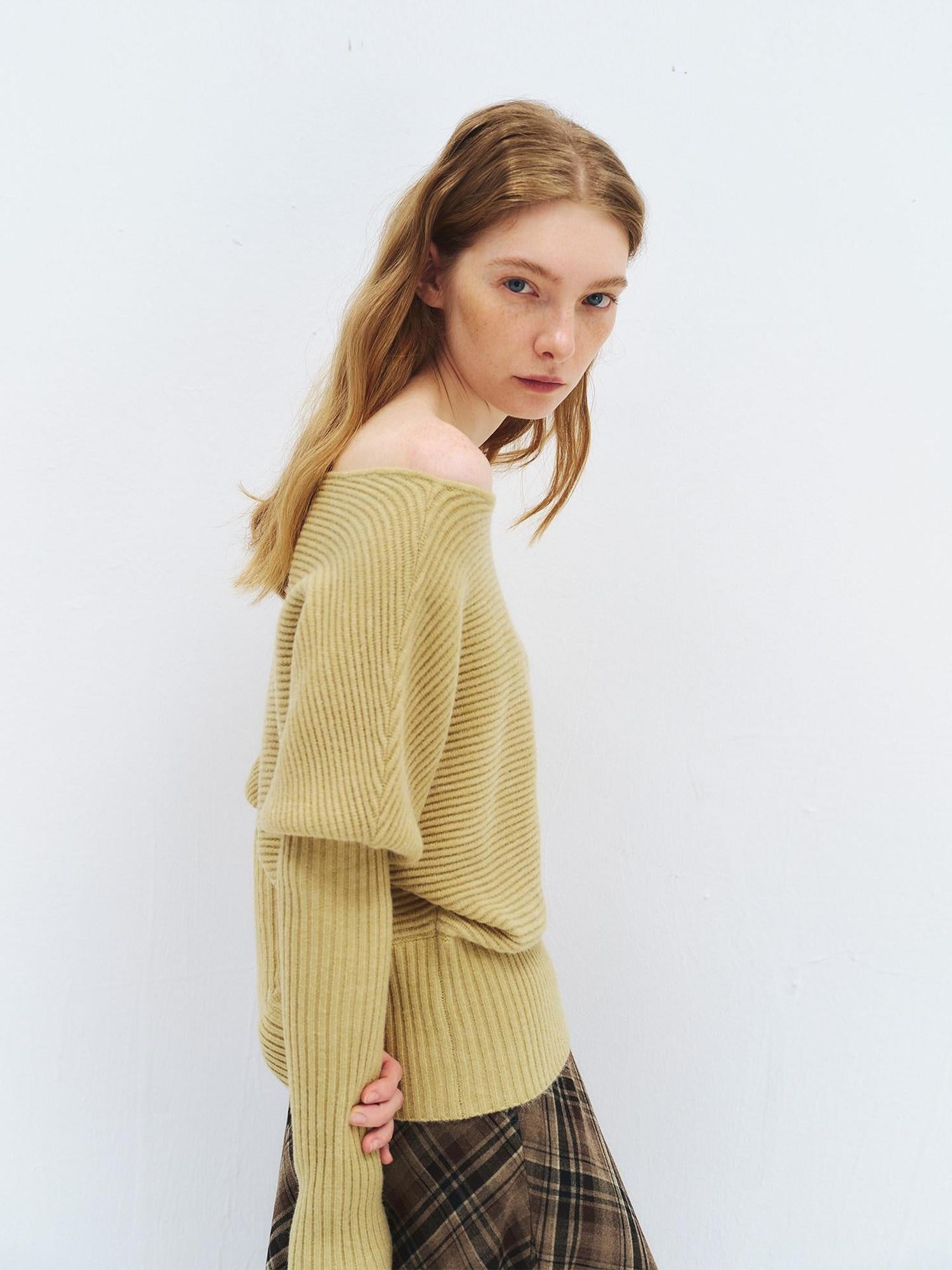 someonesometimes Soft Acrylic Blend Knitted Oversized Casual Women Willow Green Fashion Scarves