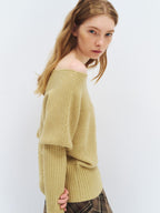 someonesometimes Soft Acrylic Blend Knitted Oversized Casual Women Willow Green Fashion Scarves