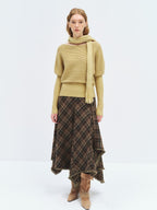someonesometimes Soft Acrylic Blend Knitted Oversized Casual Women Willow Green Fashion Scarves