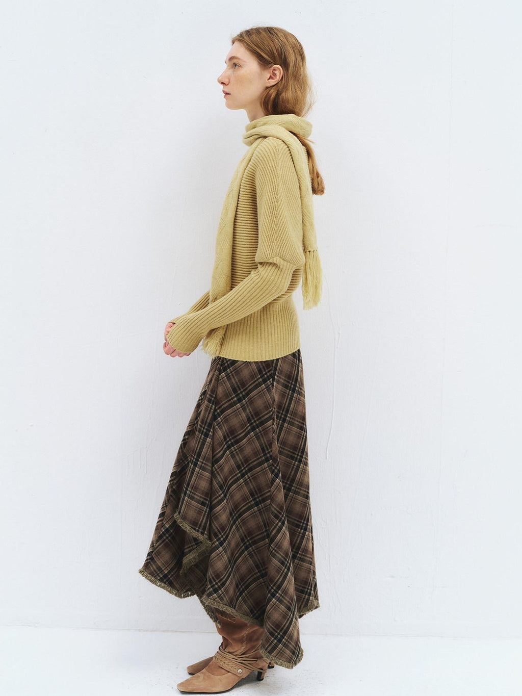 someonesometimes Soft Acrylic Blend Knitted Oversized Casual Women Willow Green Fashion Scarves
