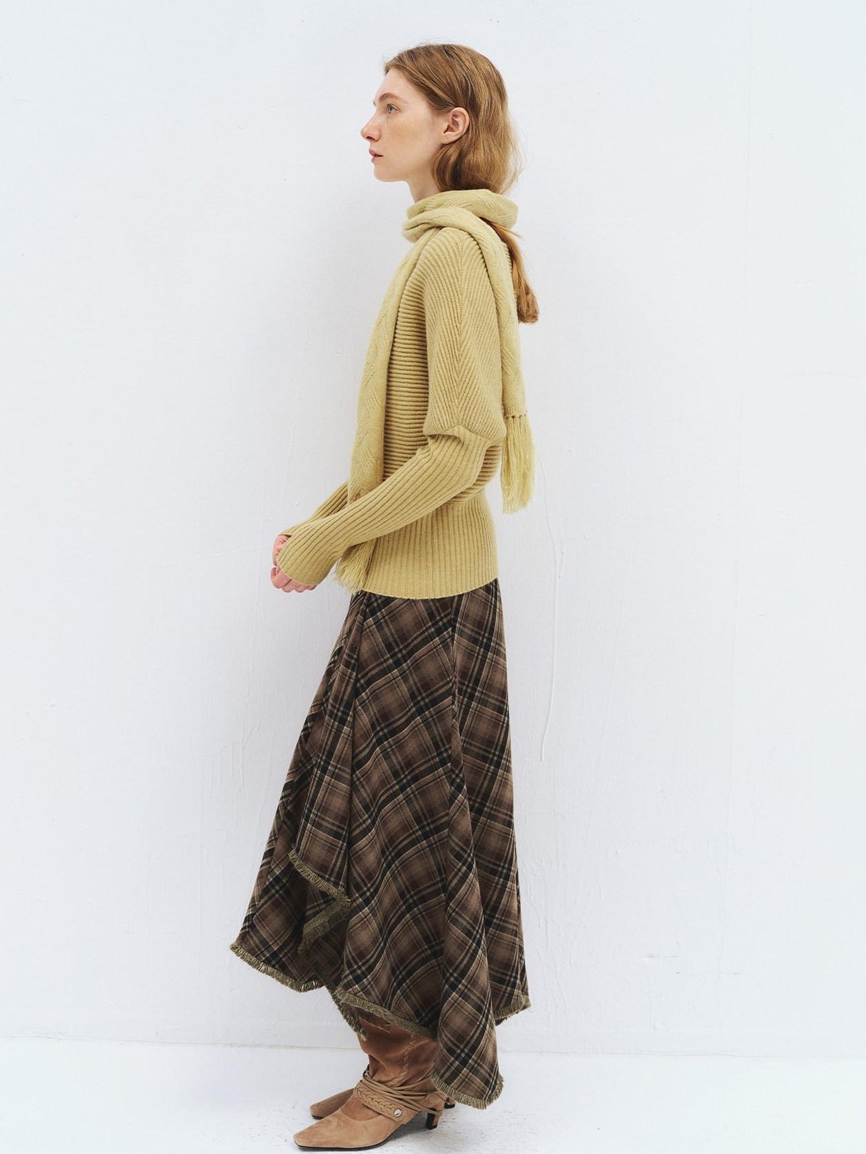 someonesometimes Soft Acrylic Blend Knitted Oversized Casual Women Willow Green Fashion Scarves