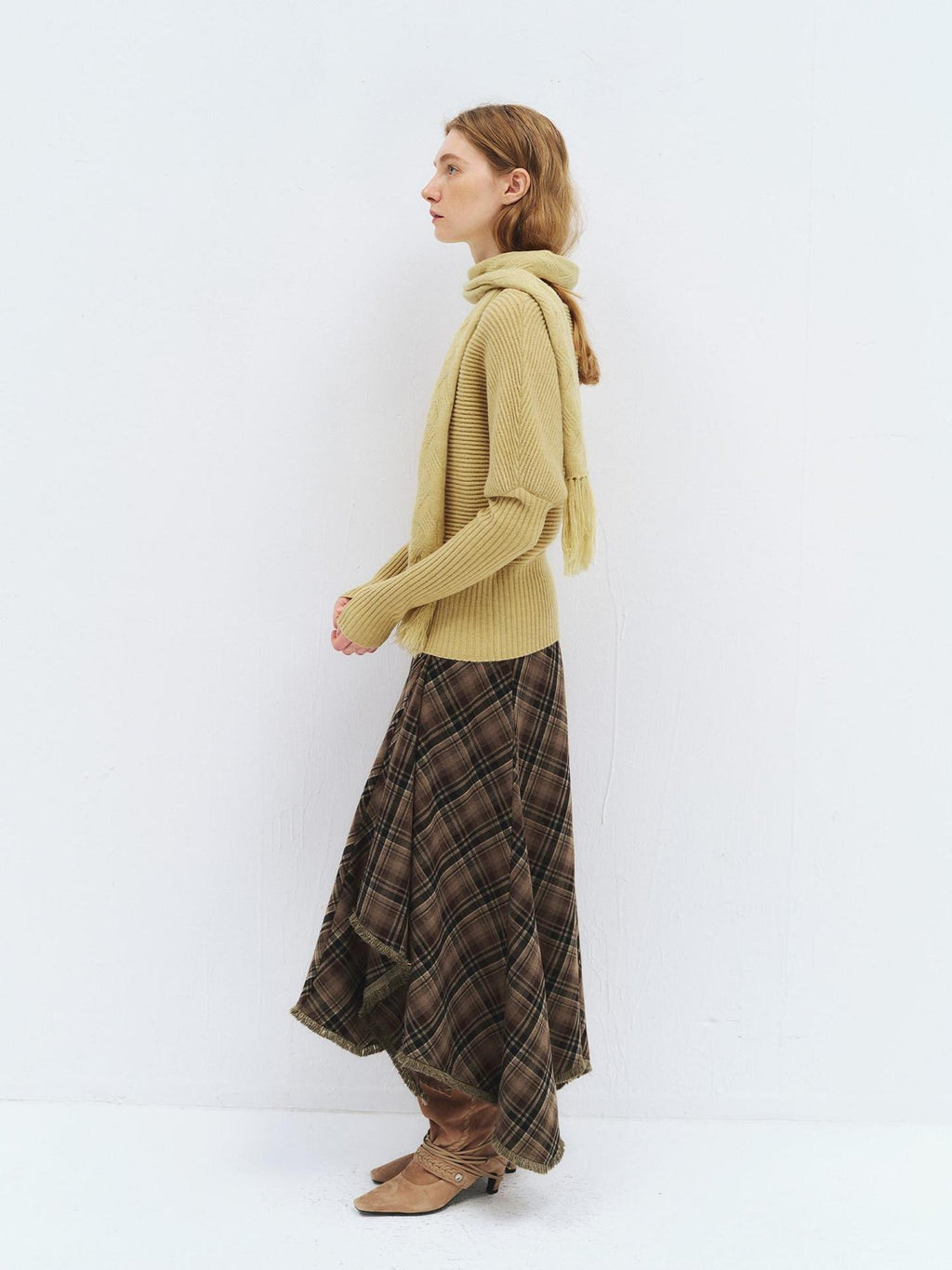 someonesometimes Soft Acrylic Blend Knitted Oversized Casual Women Willow Green Fashion Scarves