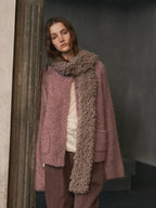 someonesometimes Soft Alpaca Blend Relaxed Fit Commuter Round Neck Open Front Cardigans