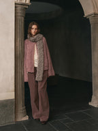 someonesometimes Soft Alpaca Blend Relaxed Fit Commuter Round Neck Open Front Cardigans