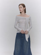someonesometimes Soft Lyocell Wool Blend Slim Waist Boatneck Knit Office Women Sweater