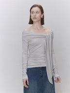 someonesometimes Soft Lyocell Wool Blend Slim Waist Boatneck Knit Office Women Sweater