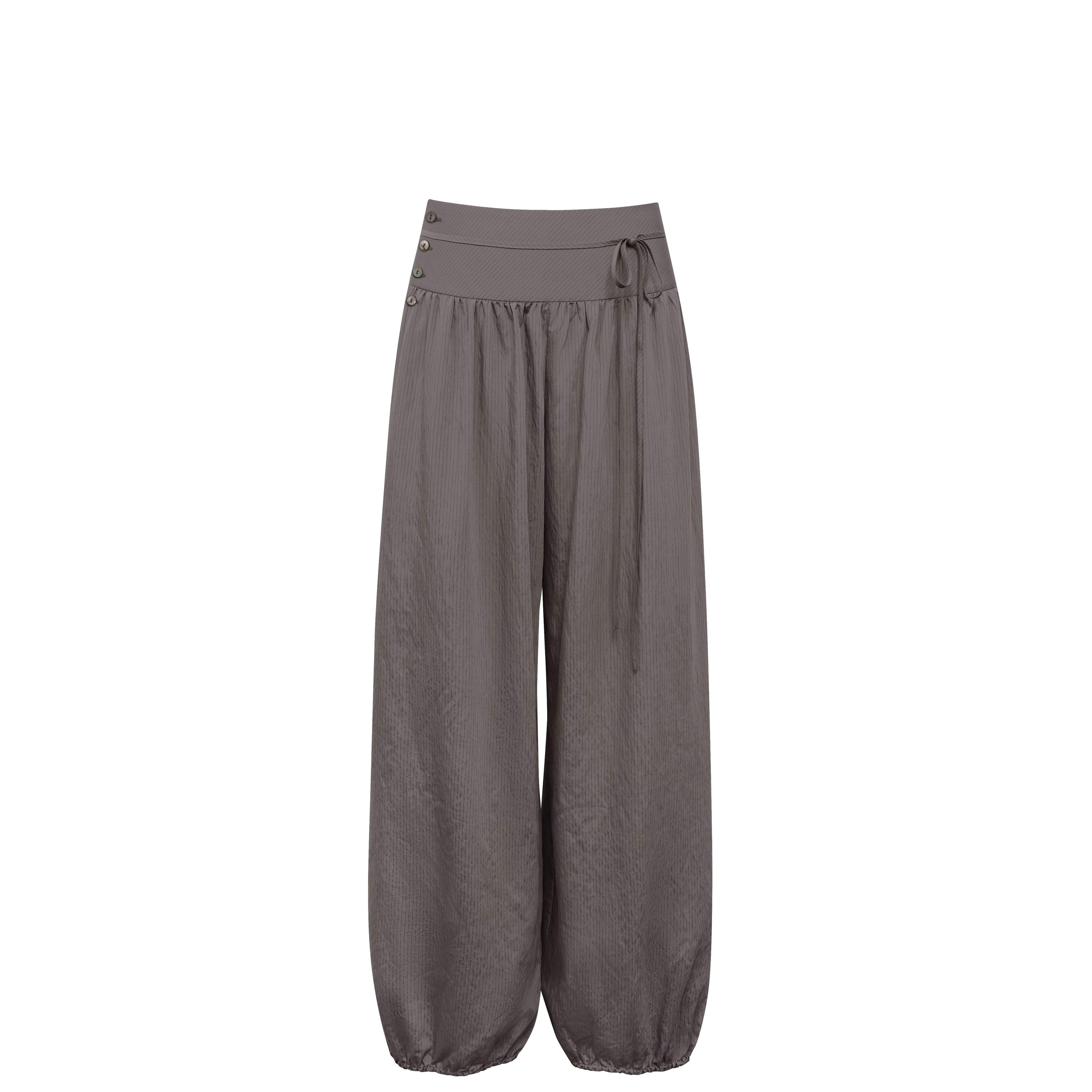 someonesometimes_Soft_Modal_Lantern_Natural_Waist_Button_Fly_Women_Smoke_Gray_Wide_Leg_Pants_MISSTT