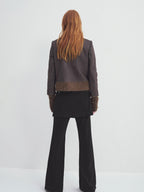 someonesometimes Soft Stretch Cotton Blend Cropped Slim Casual Long Sleeve Toggle Cardigan