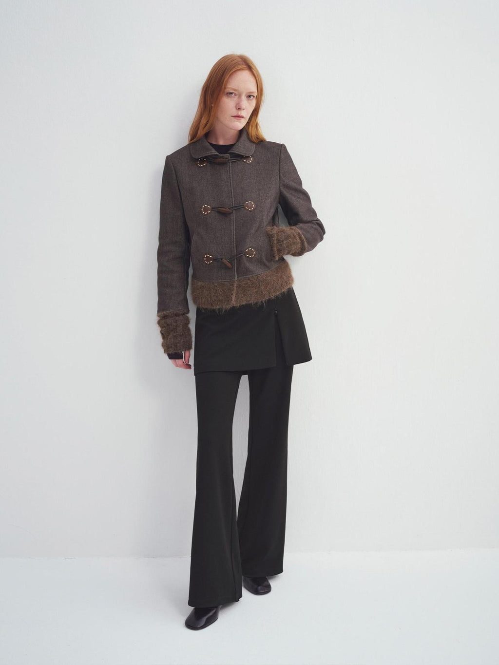 someonesometimes Soft Stretch Cotton Blend Cropped Slim Casual Long Sleeve Toggle Cardigan