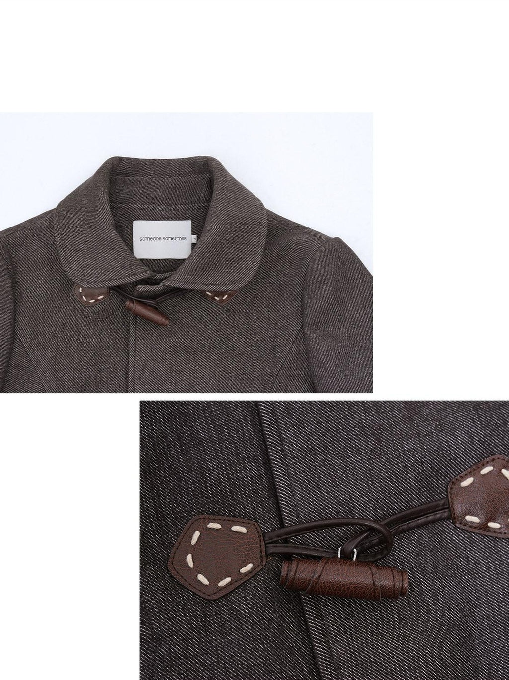 someonesometimes Soft Stretch Cotton Blend Cropped Slim Casual Long Sleeve Toggle Cardigan