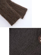 someonesometimes Soft Stretch Cotton Blend Cropped Slim Casual Long Sleeve Toggle Cardigan