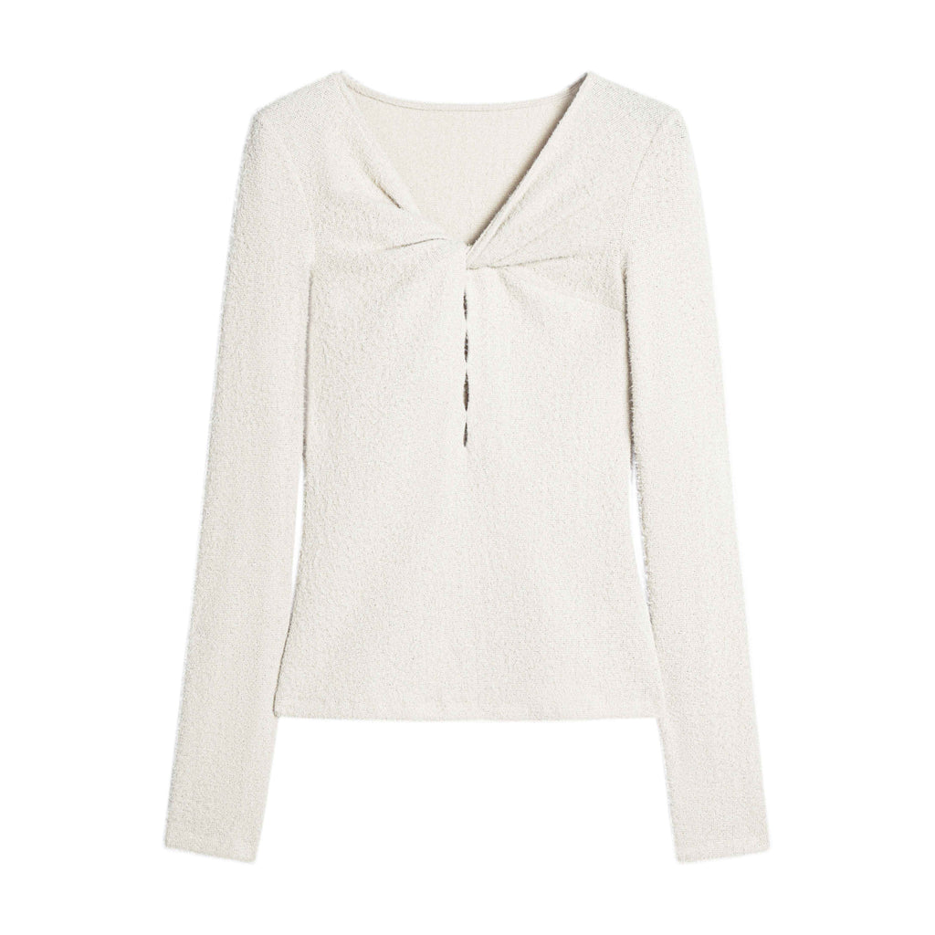 someonesometimes_Soft_Stretch_V-neck_Cutout_Slim_Fit_Knit_For_Women_Apricot_Long_Sleeve_T-Shirts_MISSTT