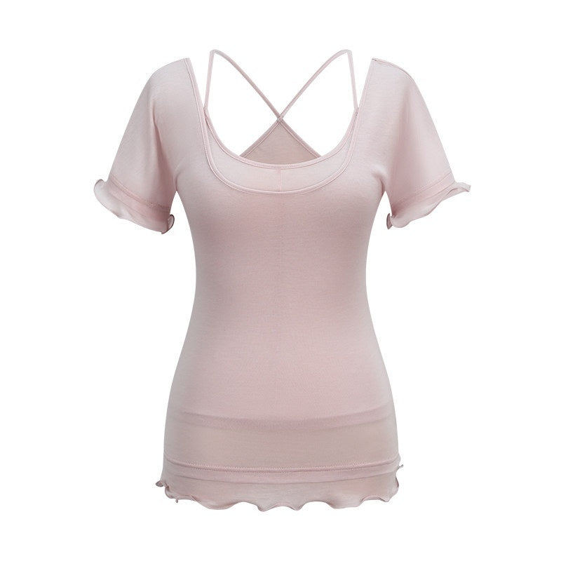 someonesometimes_Soft_Tencel_Lyocell_Blend_U_Neck_Two_Piece_Casual_Short_Sleeve_T-Shirts_MISSTT