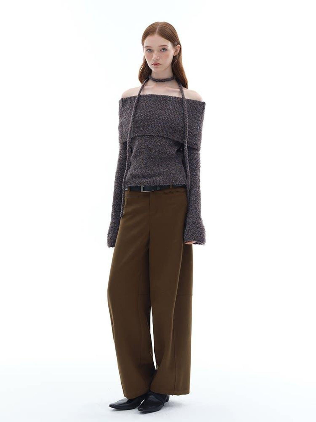 someonesometimes Soft Wool Blend Loose Sweet Princess Pullover Boat Neck Women Sweaters