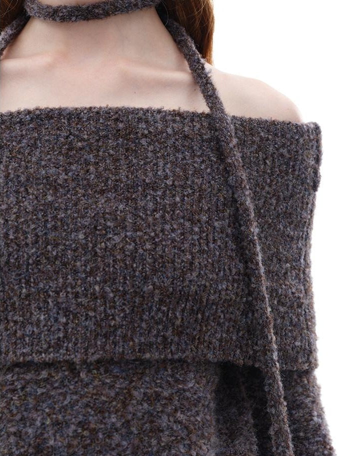 someonesometimes Soft Wool Blend Loose Sweet Princess Pullover Boat Neck Women Sweaters