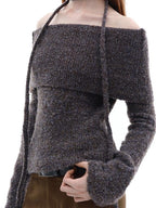 someonesometimes Soft Wool Blend Loose Sweet Princess Pullover Boat Neck Women Sweaters