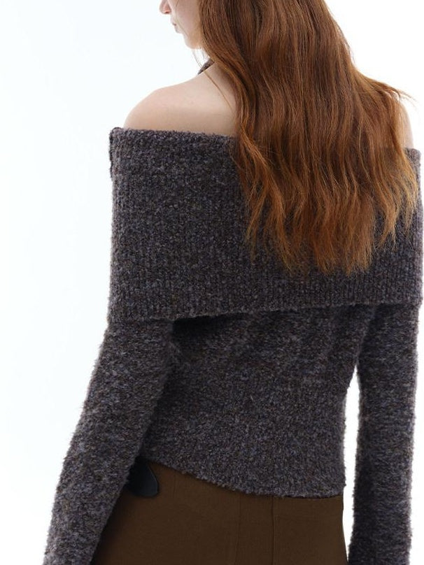 someonesometimes Soft Wool Blend Loose Sweet Princess Pullover Boat Neck Women Sweaters