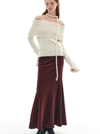 someonesometimes Soft Wool Blend Loose Sweet Princess Pullover Boat Neck Women Sweaters
