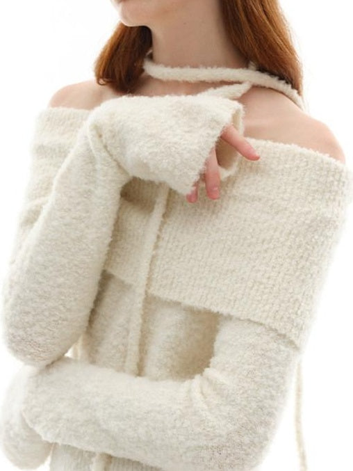 someonesometimes Soft Wool Blend Loose Sweet Princess Pullover Boat Neck Women Sweaters