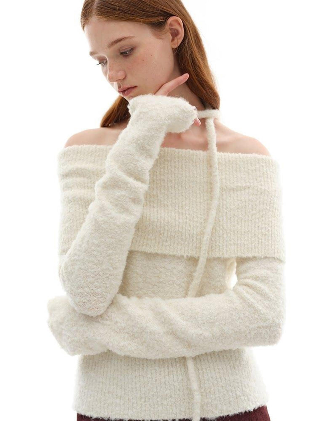 someonesometimes Soft Wool Blend Loose Sweet Princess Pullover Boat Neck Women Sweaters