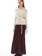 someonesometimes Soft Wool Blend Loose Sweet Princess Pullover Boat Neck Women Sweaters