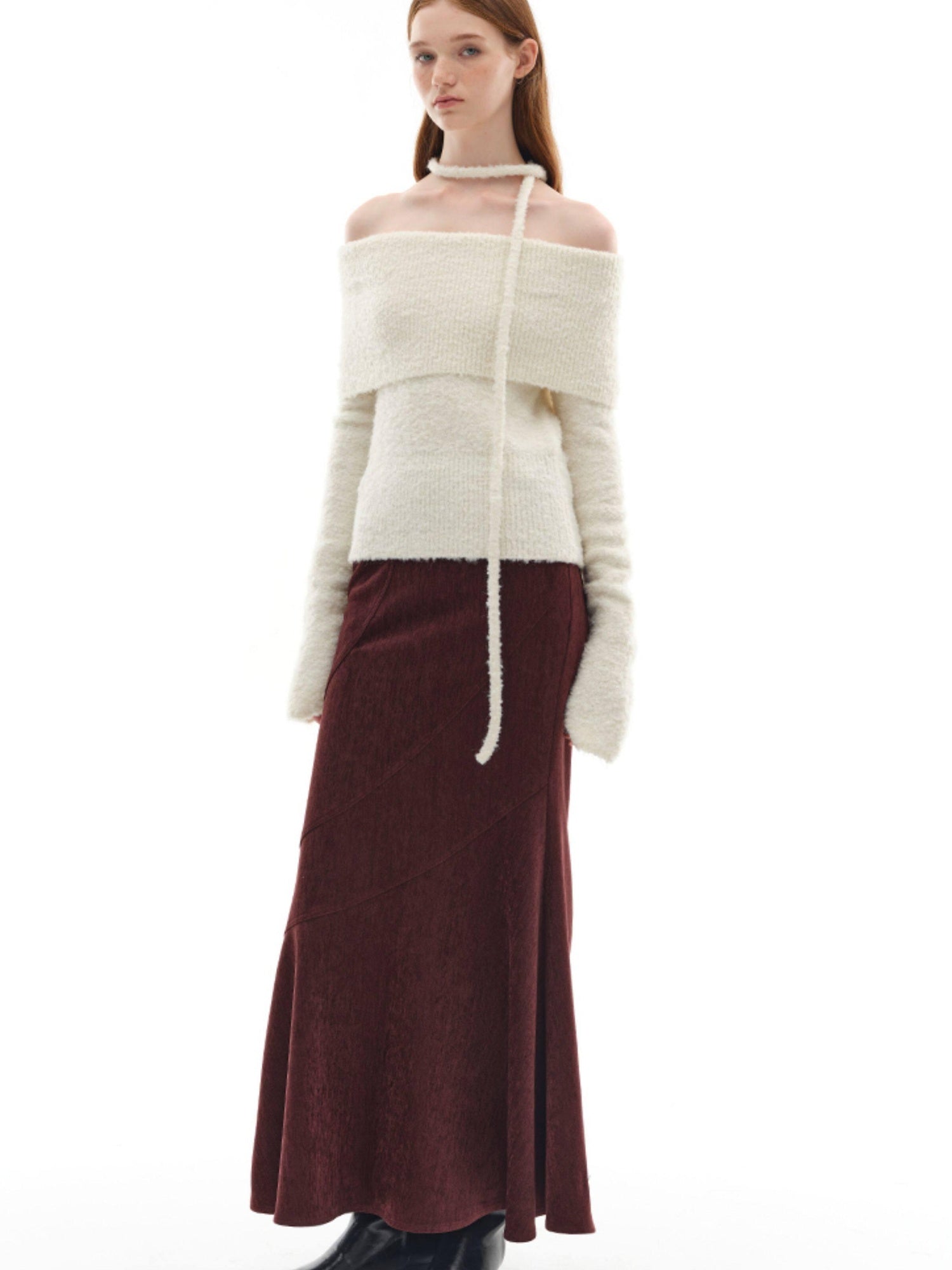 someonesometimes Soft Wool Blend Loose Sweet Princess Pullover Boat Neck Women Sweaters