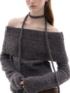 someonesometimes Soft Wool Blend Loose Sweet Princess Pullover Boat Neck Women Sweaters