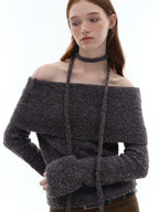 someonesometimes Soft Wool Blend Loose Sweet Princess Pullover Boat Neck Women Sweaters