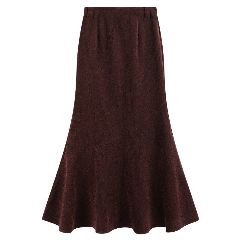 someonesometimes_Stretch_Mid_Rise_Slim_Mermaid_Hem_Workwear_Solid_Polyester_Women_Midi_Skirts_MISSTT