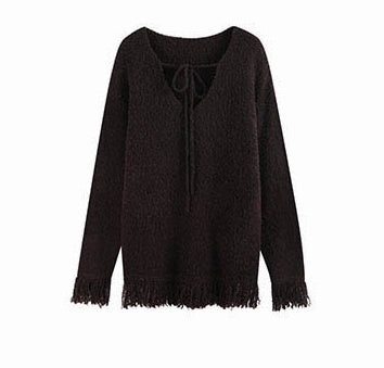someonesometimes_V-neck_Wool_Blend_Pullover_Commuter_Chic_Regular_Fit_Knit_Skirt_Top_&_Skirt_Sets_MISSTT