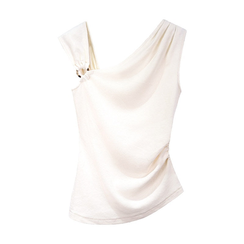 someonesometimes_Versatile_Patchwork_One_Shoulder_Slim_Fit_Cotton_Blend_Pullover_Top_MISSTT