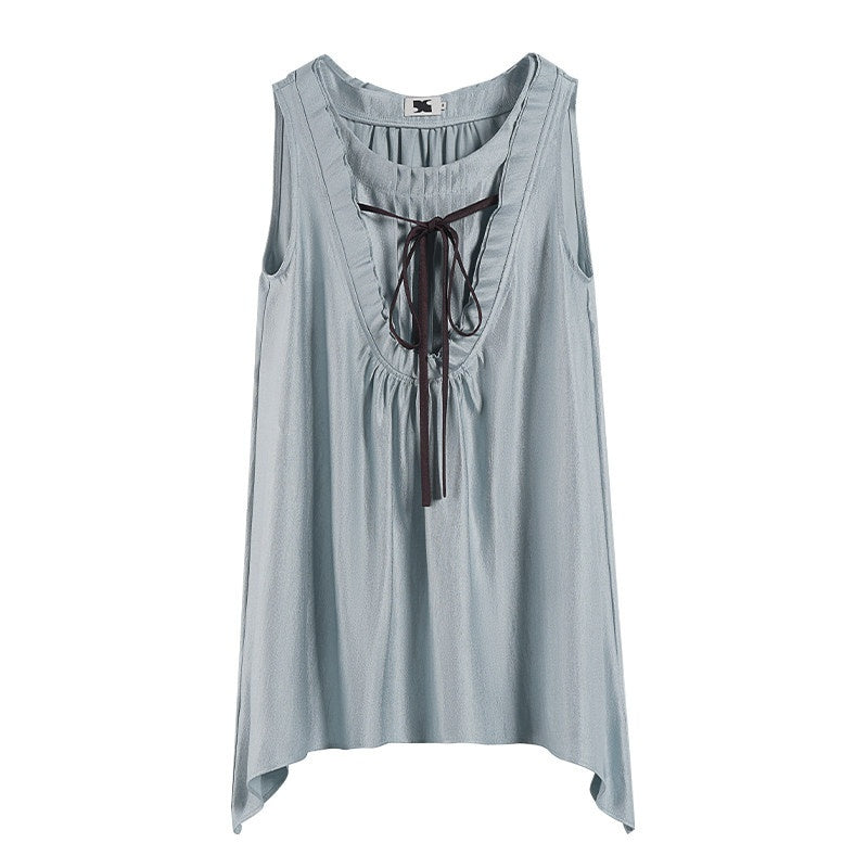 someonesometimes_Versatile_Ruffle_Trim_Slim_Fit_Viscose_Blend_Women_In_Cloud_Blue_Ivory_Camisole_MISSTT