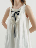 someonesometimes Versatile Ruffle Trim Slim Fit Viscose Blend Women In Cloud Blue Ivory Camisole