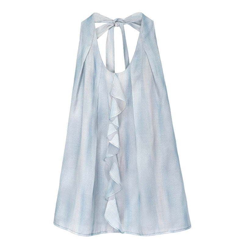 someonesometimes_Viscose_Blend_Wavy_Ruffle_Relaxed_Workwear_Spaghetti_Strap_Mist_Blue_Camisoles_MISSTT
