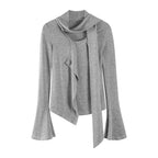 someonesometimes_Viscose_Knit_Pullover_Two_Piece_Heather_Grey_Crewneck_Women_Top_&_Skirt_Sets_MISSTT