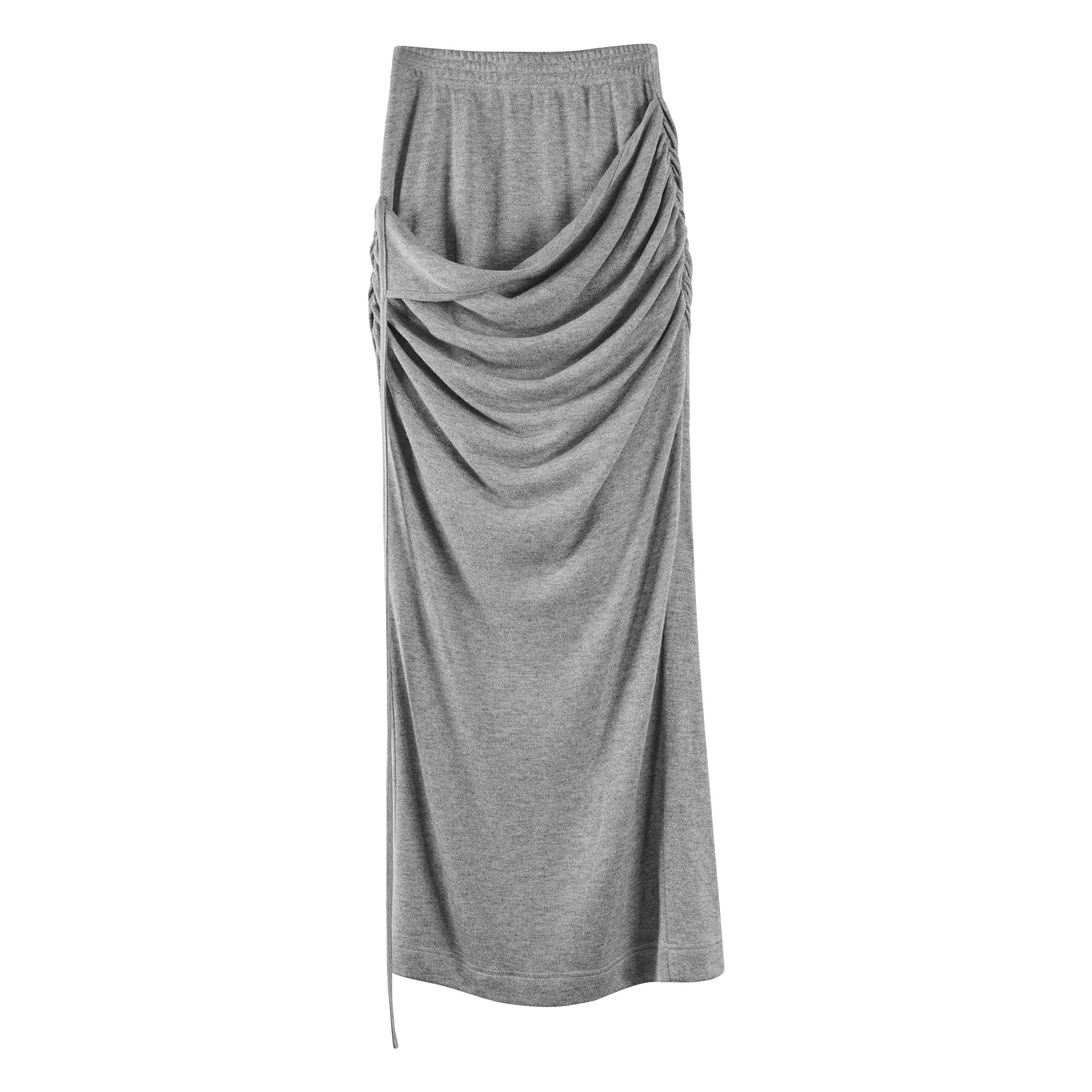 someonesometimes_Viscose_Knit_Pullover_Two_Piece_Heather_Grey_Crewneck_Women_Top_&_Skirt_Sets_MISSTT