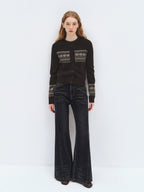 someonesometimes Washed High Waist Slim Retro Button Fly Womens Dark Gray Jeans