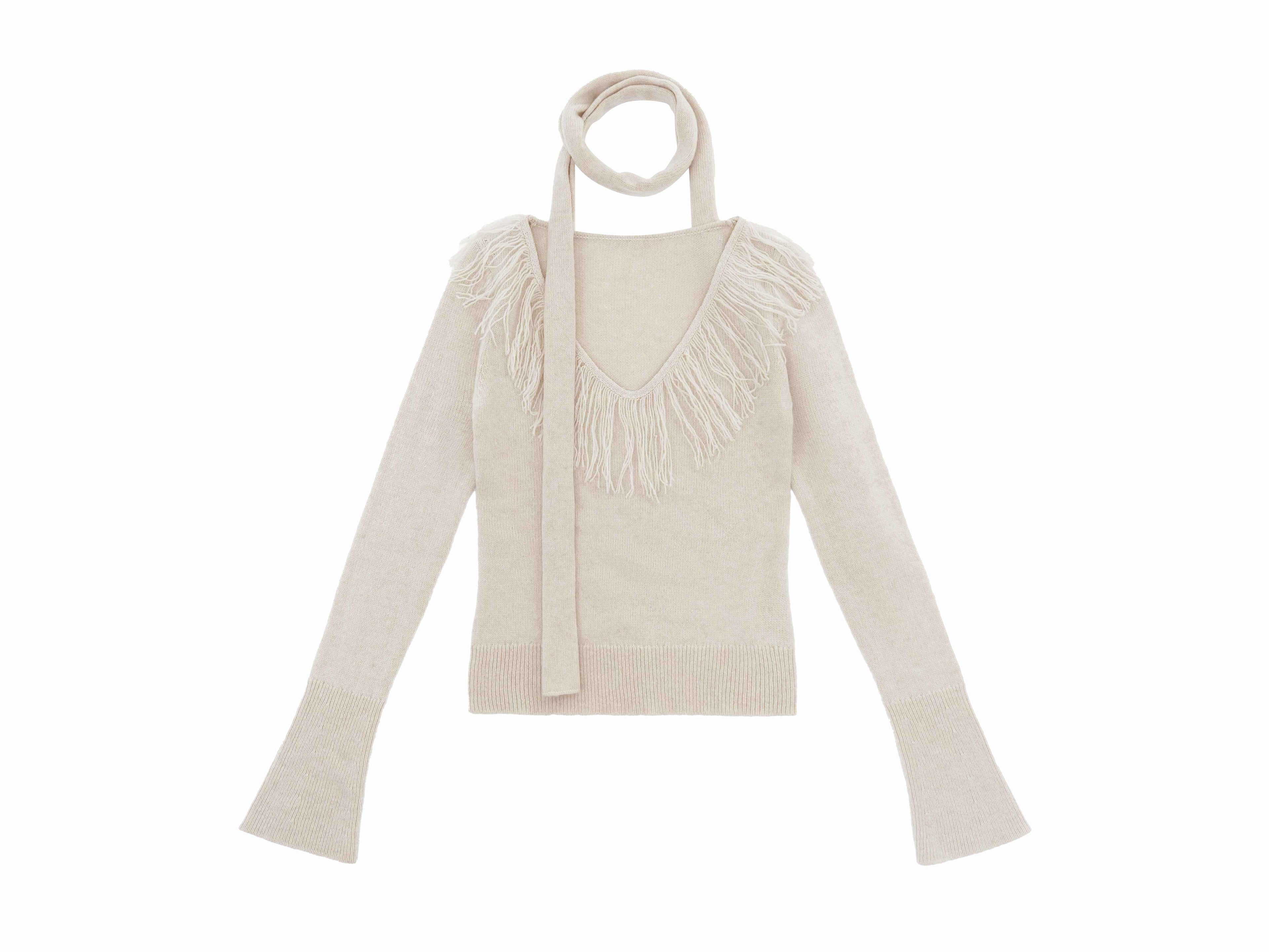 someonesometimes_Wool_Blend_Knit_V-neck_Bell_Sleeve_Slim_Fit_Women_Beige_Long_Sleeve_T-Shirts_MISSTT