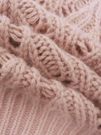 someonesometimes Wool Blend Relaxed Oversized Tie Pullover Light Blush Women Knit Cardigans