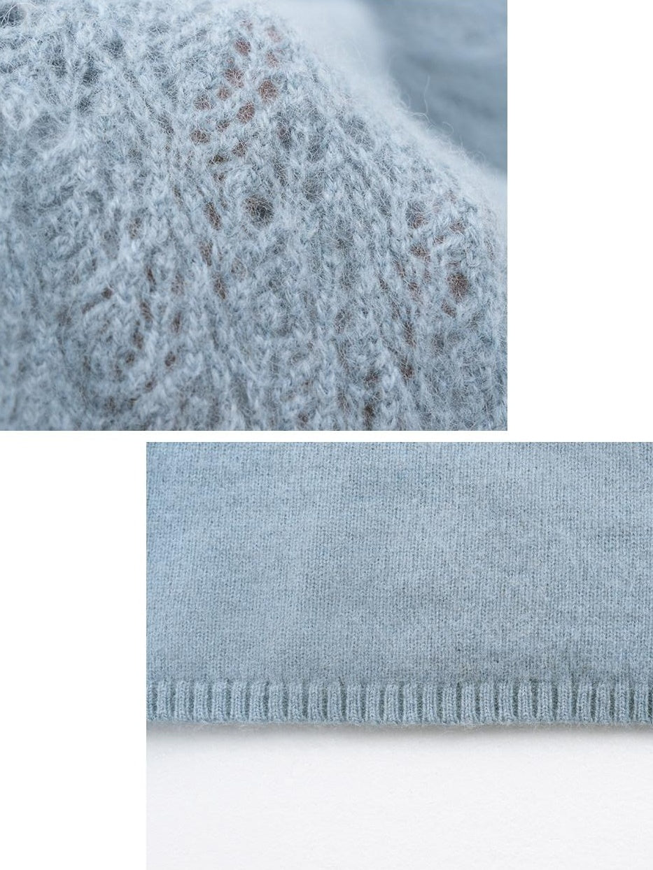 someonesometimes Wool Blend Slim Fit Casual Knit Angled Neck One Shoulder Women Tops Sweaters