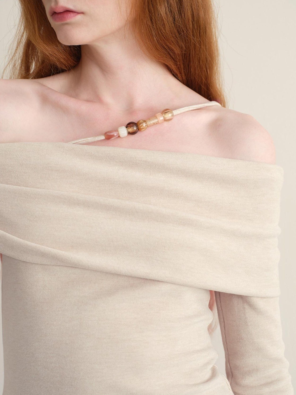 someonesometimes Wool Oatmeal Knit Polo Collar Slim Fit Women T Shirt Off Shoulder Crop Tops