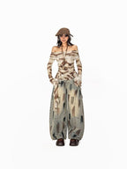 sugartiger Caramel Leopard Accent Vintage Plaid Flat Top Newsboy Street Women's Berets