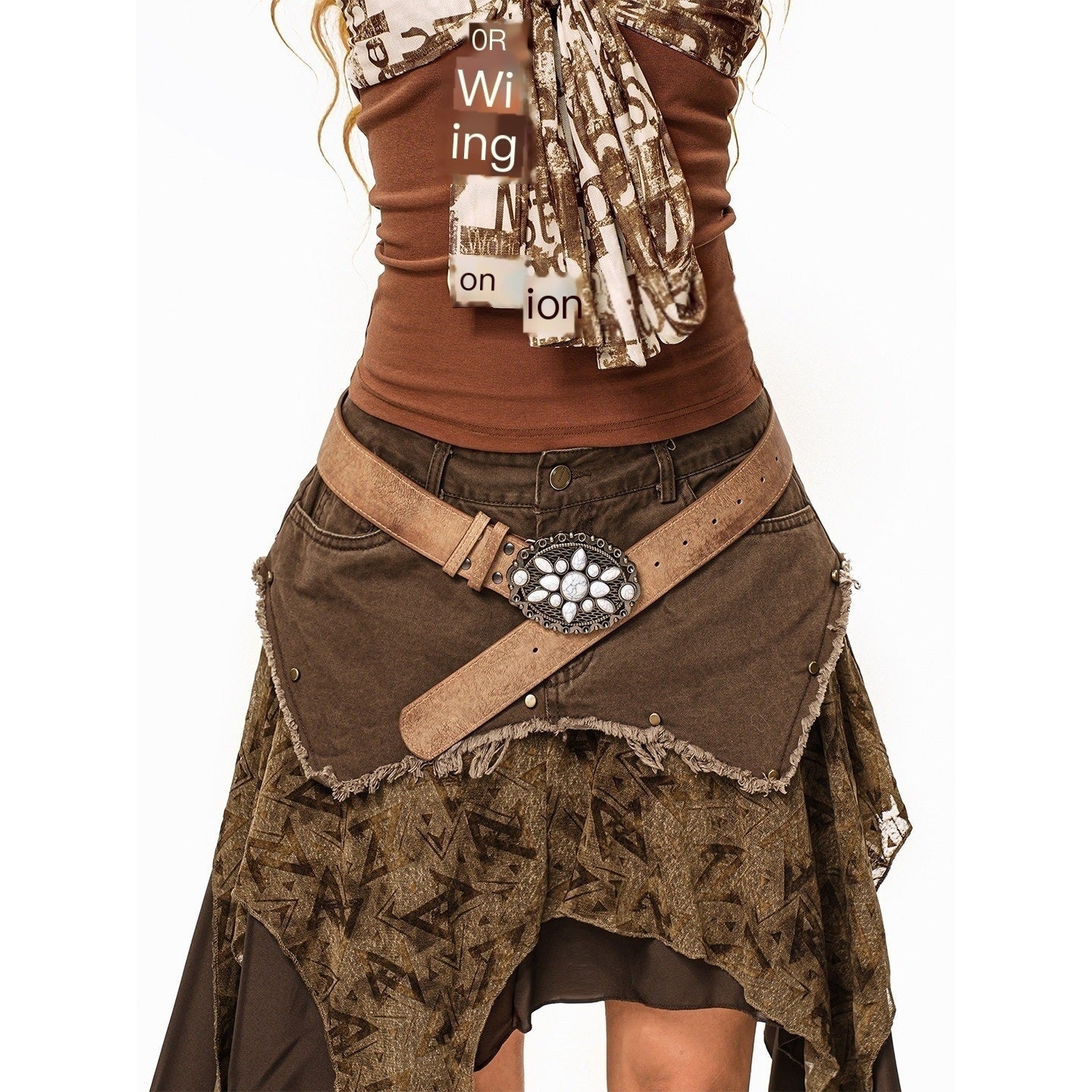 sugartiger_Caramel_Leopard_Antique_Copper_Floral_Carved_Patchwork_Western_Women's_Belts_1054190194032_MISSTT