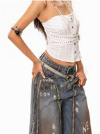 sugartiger Caramel Leopard Baroque Layered Long Vintage Women's Collarbone Necklaces