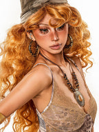 sugartiger Caramel Leopard Beaded Braided Carved Women's Brown Pendants