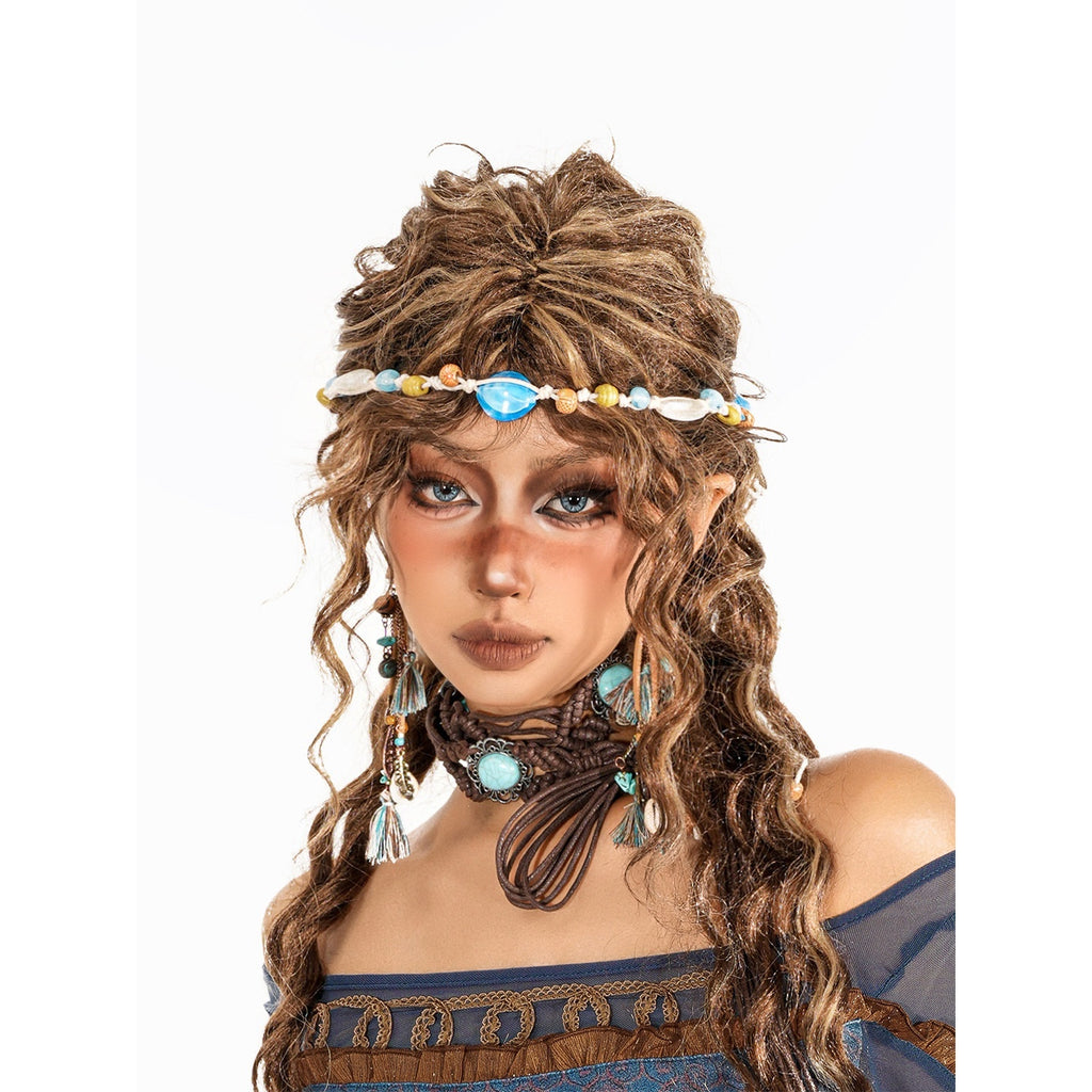 sugartiger_Caramel_Leopard_Bohemian_Beaded_Handwoven_Women's_Woven_Cord_Hair_Accessories_1038120202204_MISSTT
