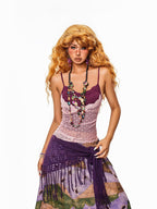sugartiger Caramel Leopard Bohemian Ethnic Beaded Layered Pendant Women's Necklaces